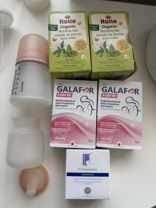 Pompa Spectra S2 Plus, 8 Cupe, 4 Biberoane + Cadou (Galafor, Comprese Multi-Mam, Biberon Suavinex si Ceaiuri Holle)