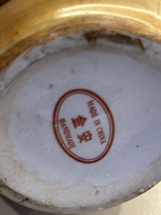 Ръчно рисувана висока  и обемна китайска ваза