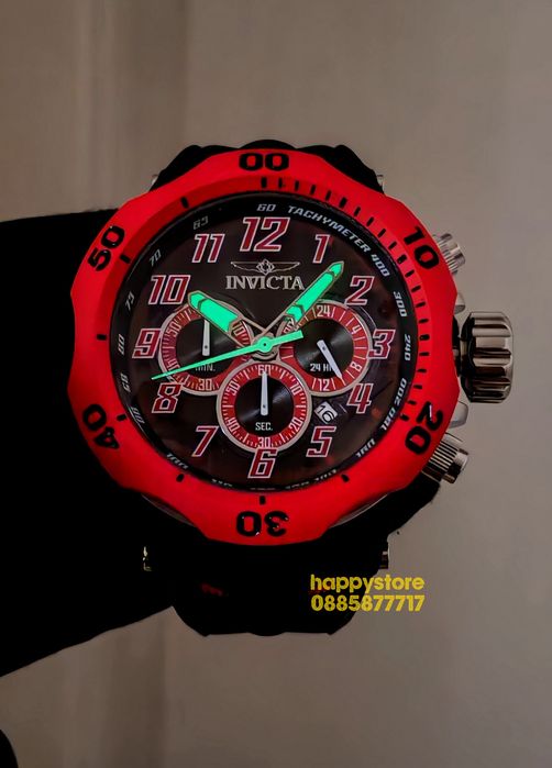 INVICTA Hydra Red 52 mm, Инвикта нов ръчен часовник