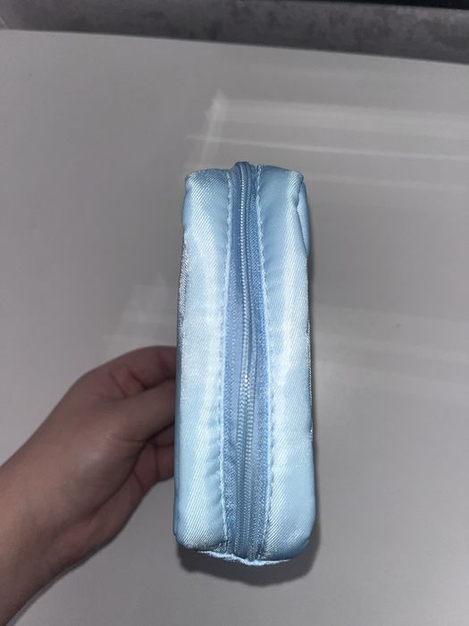 Косметичка мини с мишкой голубой