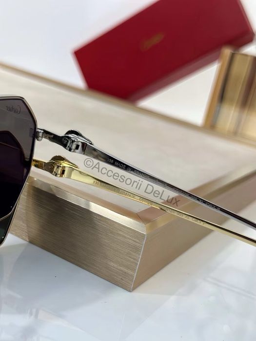 Ochelari de Soare Cartier CT0812S Panthere de Cartier  Photocrimic Lens Noi Full Box  [Verificare Colet] Gold