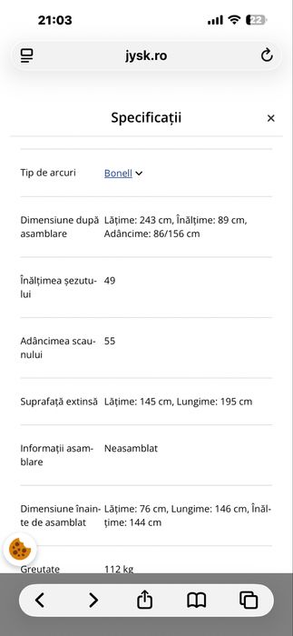 Canapea extensibila gri inchis