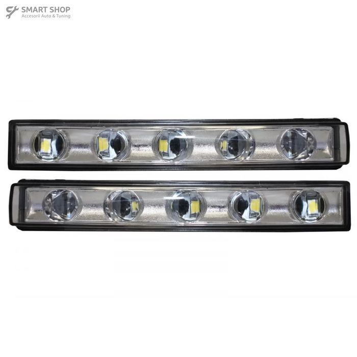 Carcasa Faruri cu Lumini de zi dedicate LED DRL compatibil cu Mercedes G-class W463 (1989-2012) G65 Design Negru cu Faruri Bi-Xenon