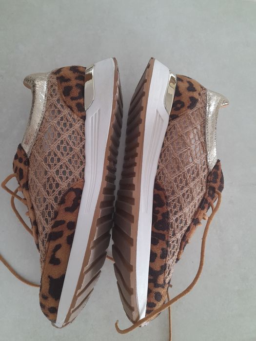 Дамски сникърси  тигрови 37 номер маркови обувки кафяви