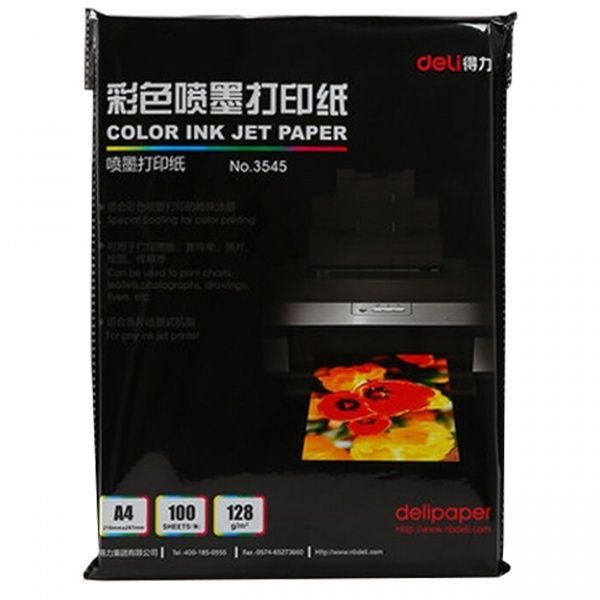 Фото-бумага А4 (матовая) 128гр 100л Deli