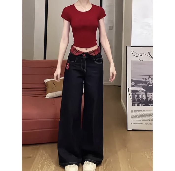 Чёрные джинсы с Hello Kitty^–^