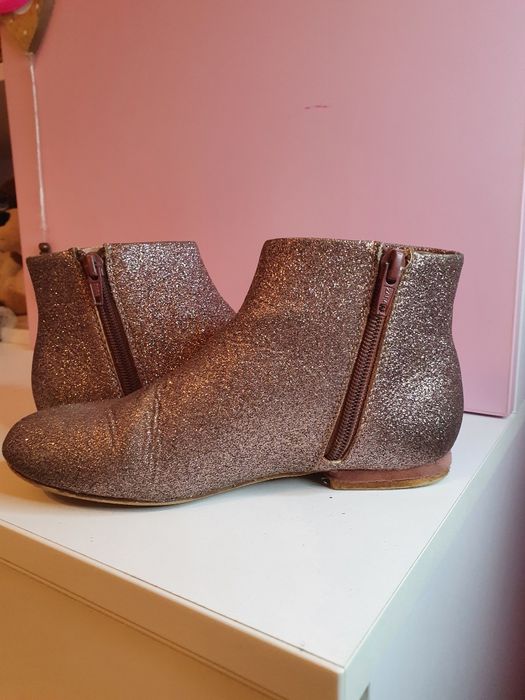 Pantofi inalti fete zara, glitter, mar 33