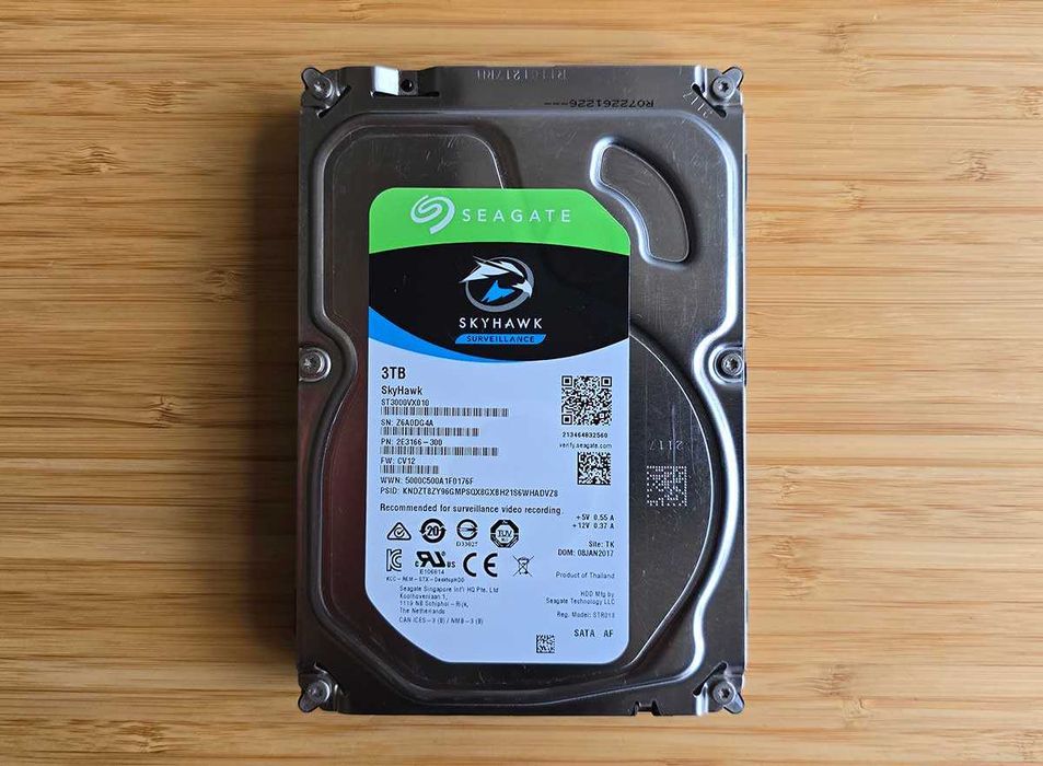 Твърд диск Seagate Skyhawk 3TB, 7200 RPM