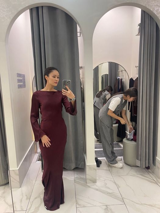 Бордовое платье Lichi