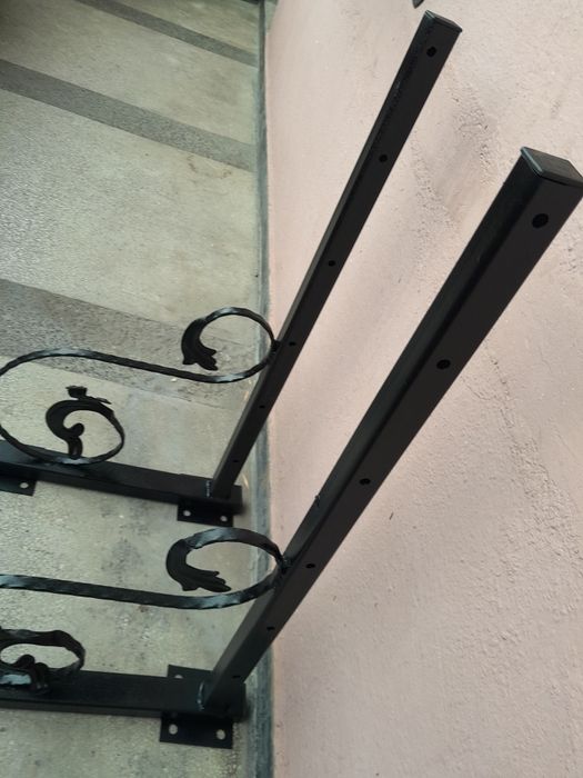 Метален стенен сушилник за дрехи – ръчна изработка, комплект 2 бр