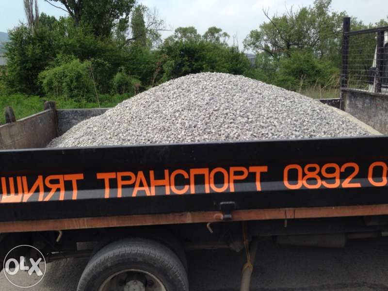 Доставка на пясък,скална маса,дренажен камък,филц,бетон,фракция,габион
