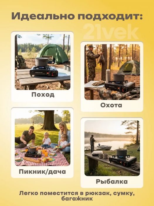 Gaz plita baliq ovi va piknik uchun eng qulay tanlov
