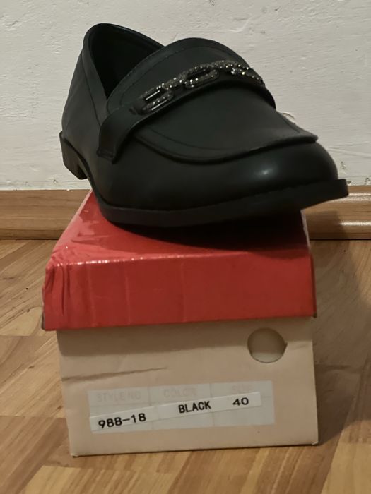 Mocasini damă Carolie, mărimea 40, negri