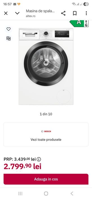 Masina de spalat bosch 8 kg