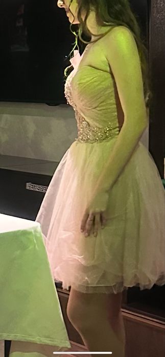 Розова официална рокля