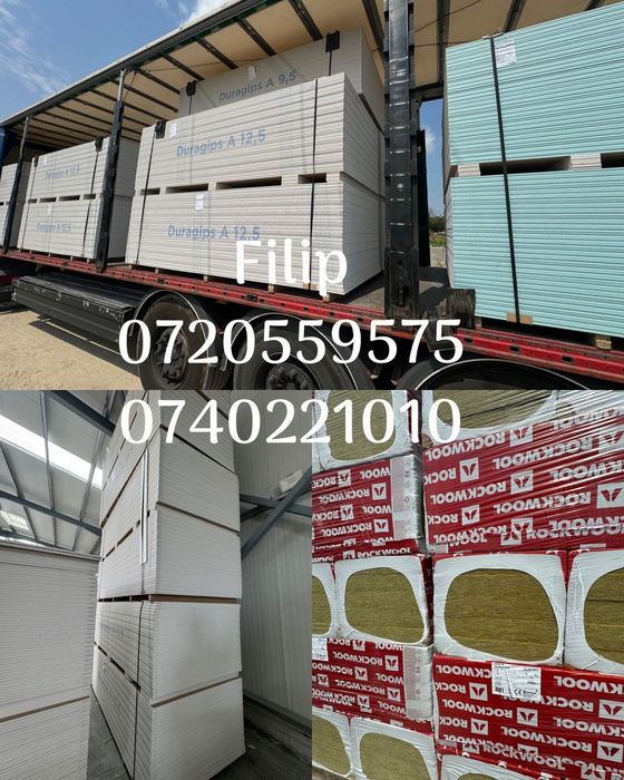 Gipscarton, profile, vata - Knauf, rigips -livrare rapida! Super pret!