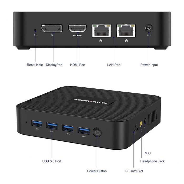 Mini PC MINISFORUM GK41 Celeron J4125 SSD 128GB RAM 8GB | TrueGSM