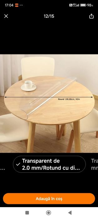Folie silicon masa rotunda noua