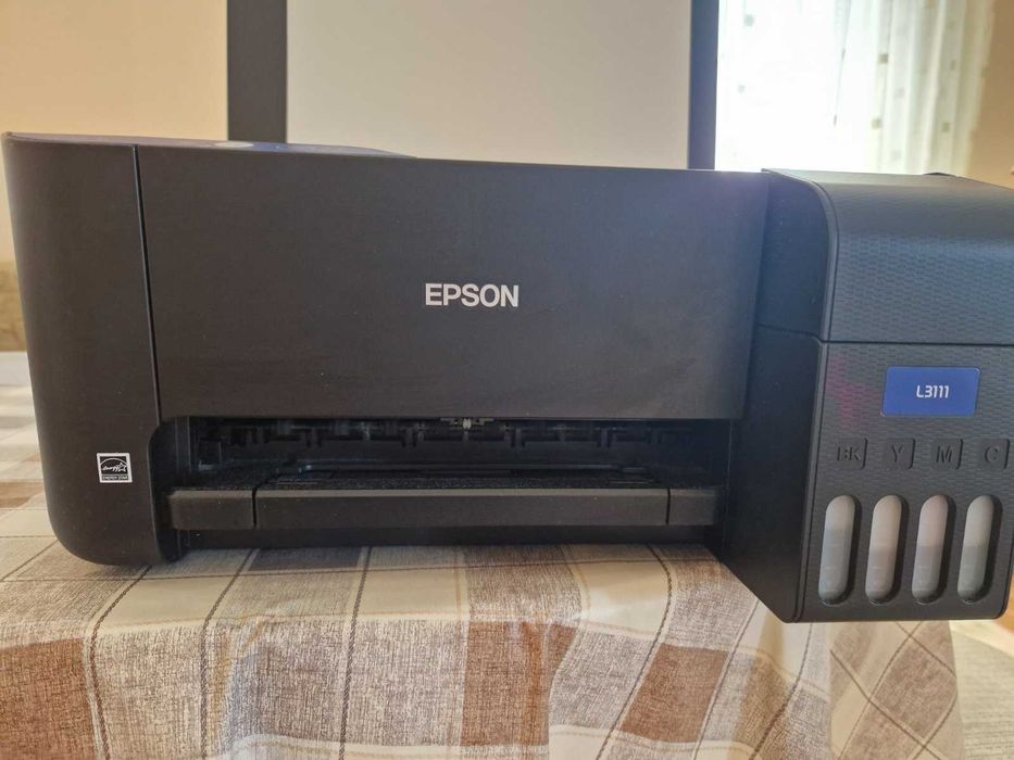 Продавам Epson EcoTank L3111 – почти неизползван + мастила
