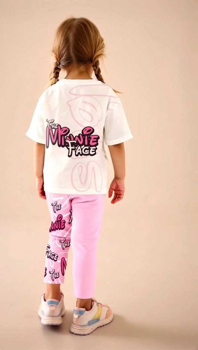 Детски комплект за момиче с Мини и панделка – 100% памук