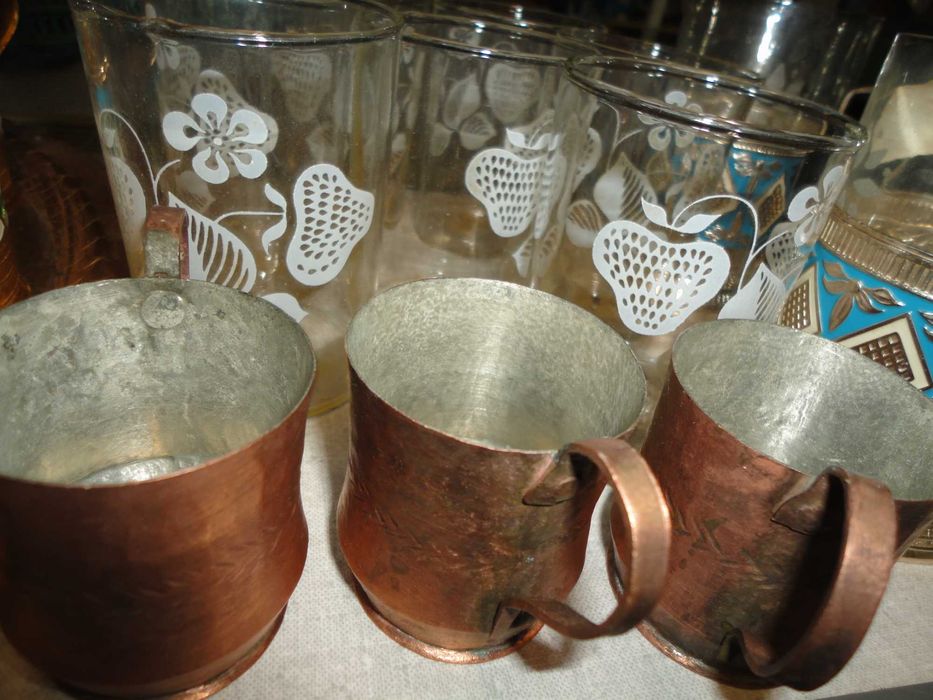 Самовари,стакани,мелничка 1917 г,бакърени сервизи,джезве