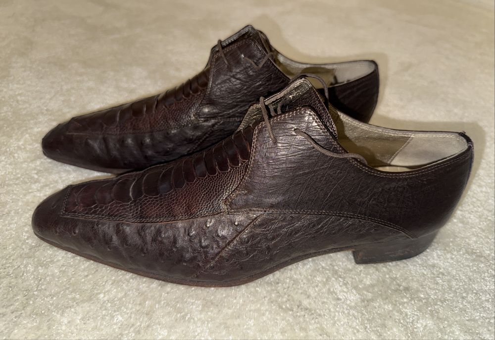 Pantofi Zilli piele exotica (strut + crocodil) originali