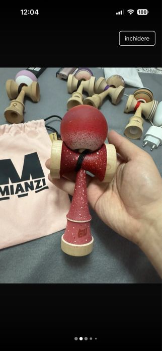 Kendama Miguel Mianzi Nebula Red Gomu Clear
