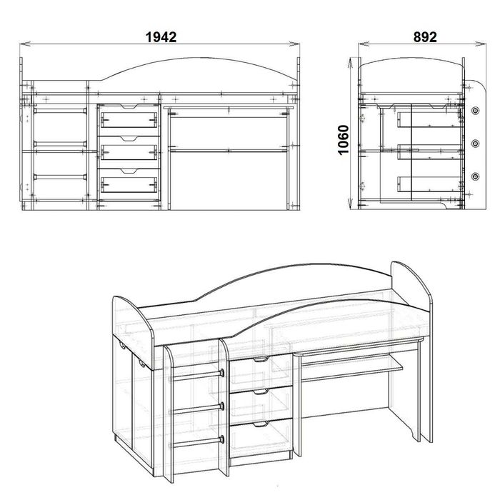 Ново! Двуетажно легло Компанит Универсал