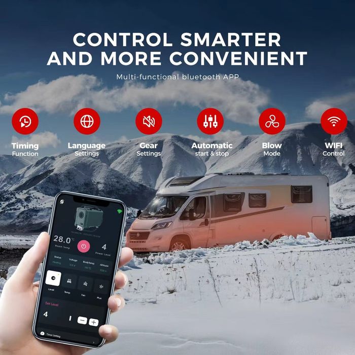 Incalzitor pe motorina 8kw cu WIFI , Sunster