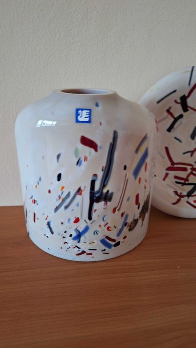 Порцелан, ваза и чиния, комплект, високо качество