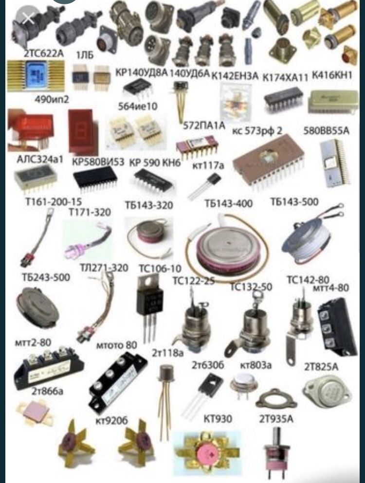 Электронные запчасти. Микросхемы, транзисторы, диоды,резисторы ,конденсаторы. Название радиодеталей. Детали микросхемы с названиями. Радиодетали картинки и названия.