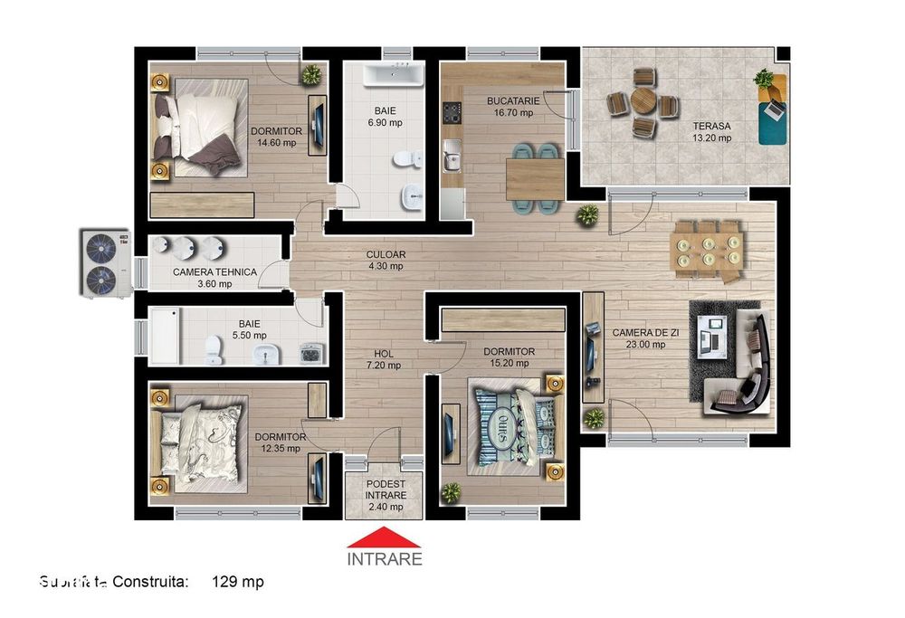 Casa individuala din caramida 4 camere Cartier Izvor Tarlungeni Brasov