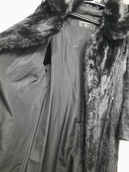 Шуба норковая с капюшоном