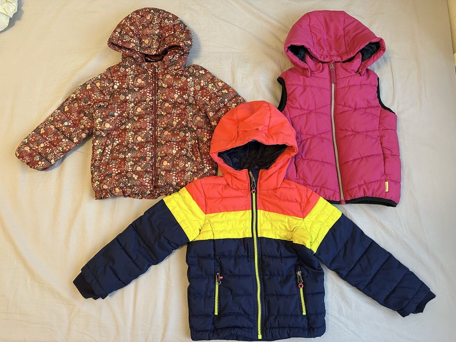 Vesta si geci matlasate Reserved 92 cm, Name It 98 cm, Killtec 104 cm