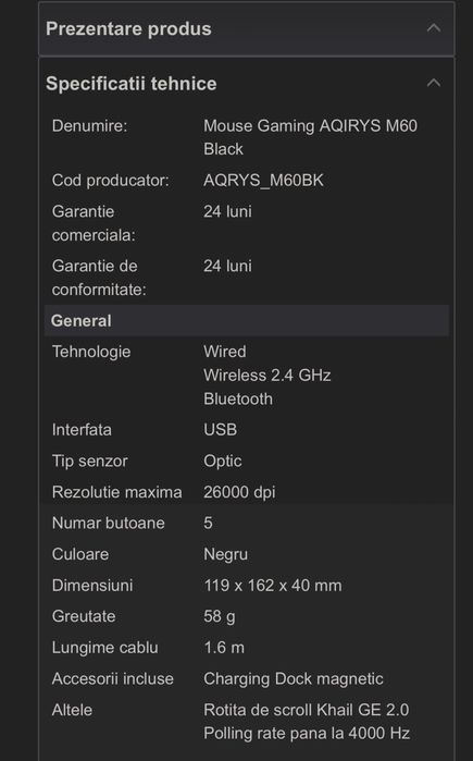 Mouse Gaming AQIRYS M60