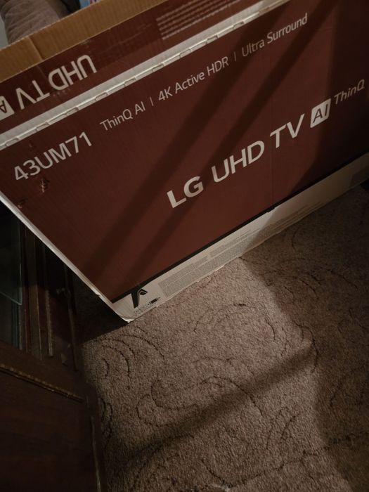 Televizor LED Smart LG, 108 cm, 43UM7100PLB, 4K Ultra HD, Clasa A