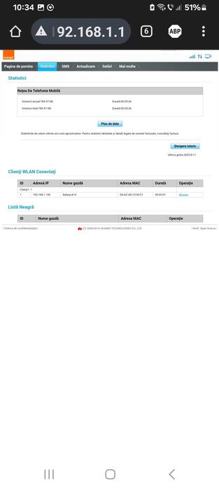 Router modem 4G LTE Huawei liber de retea