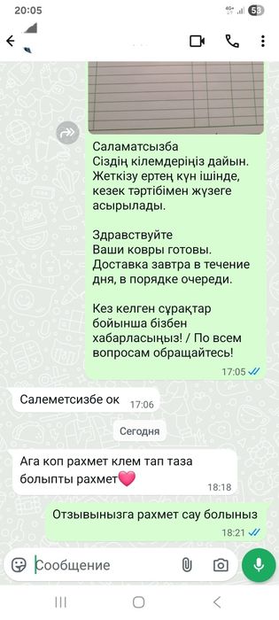 Чистка ковров, Стирка