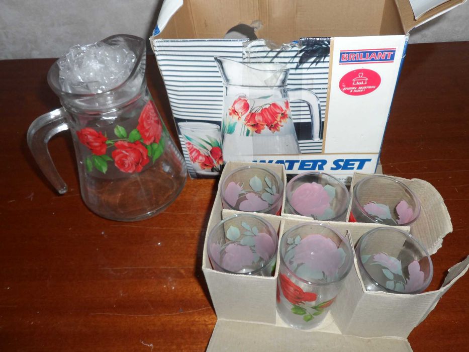 Чайные пары   фарфоровые   графин стаканы