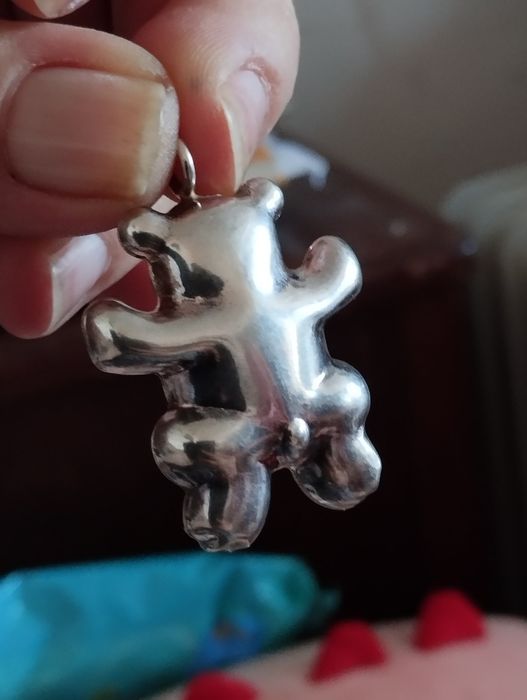 Pandantiv din argint ursuleț haios