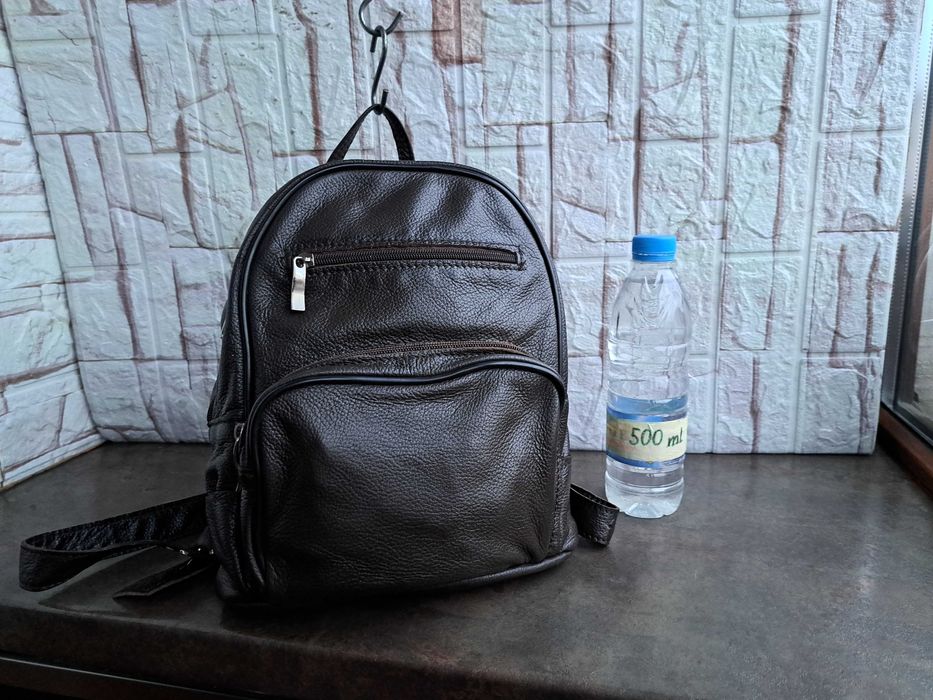 дамска раница,кожена,чанта-естествена кожа,тъмно кафява