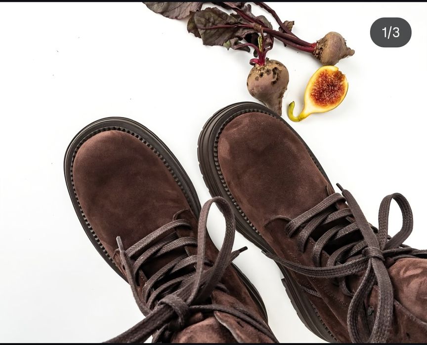 Кафяви боти Aquamarineshoes - естествен велур