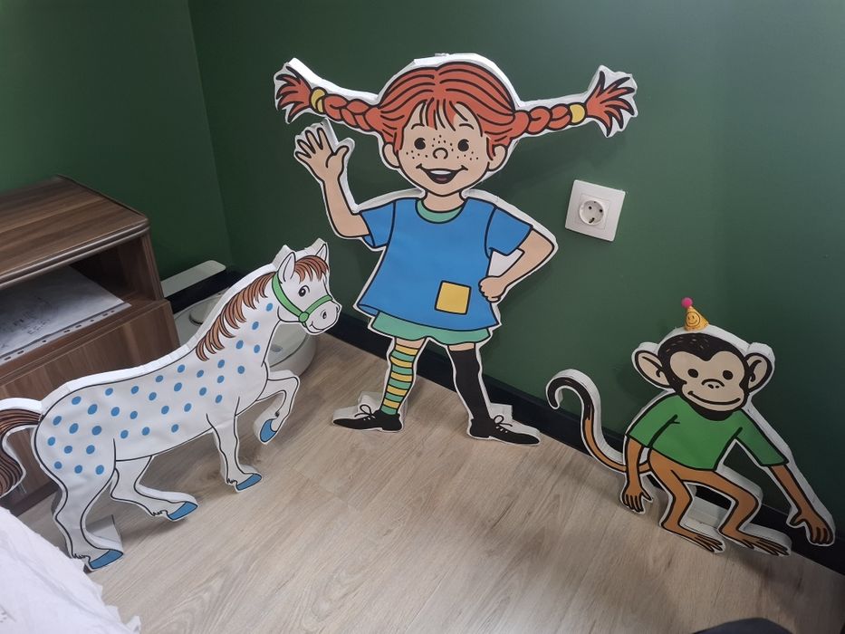 Парти украса за рожден ден Пипи дългото чорапче фигури