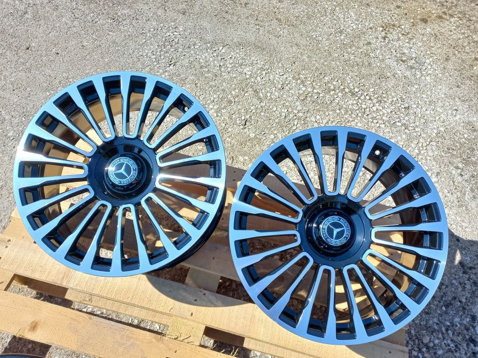 19 Mercedes C E S ML GLC GLE Class 8.5j et35 Black Polish Чисто Нови