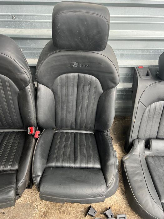 Салон за Ауди AUDI A7 Sline черен кожа електрически подгрев ном 856