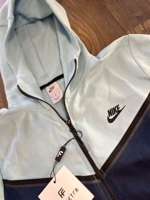 Compleu Nike Tech Fleece Albastru Calitate Premium Bumbac100% (XL)