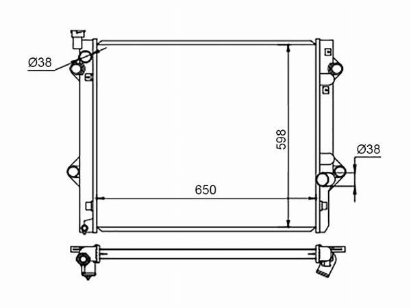 Радиатор  Toyota Land cruiser prado