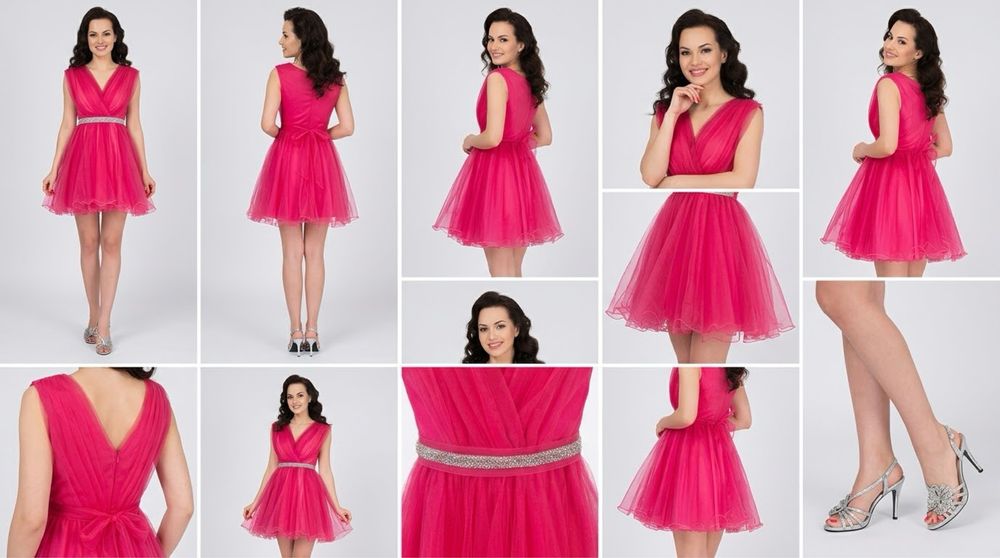 Rochie roz din tul