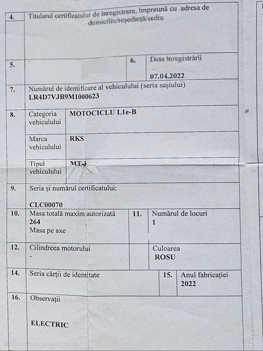 RKS MT 3 PRO Scuter electric  2022