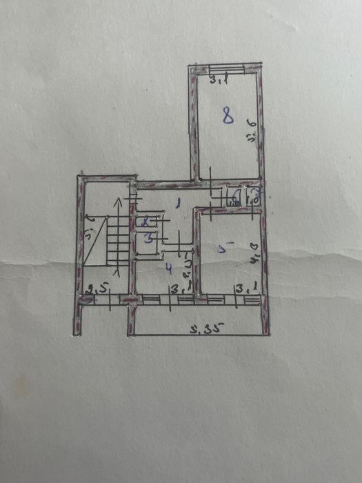 2бөлмелі үй.